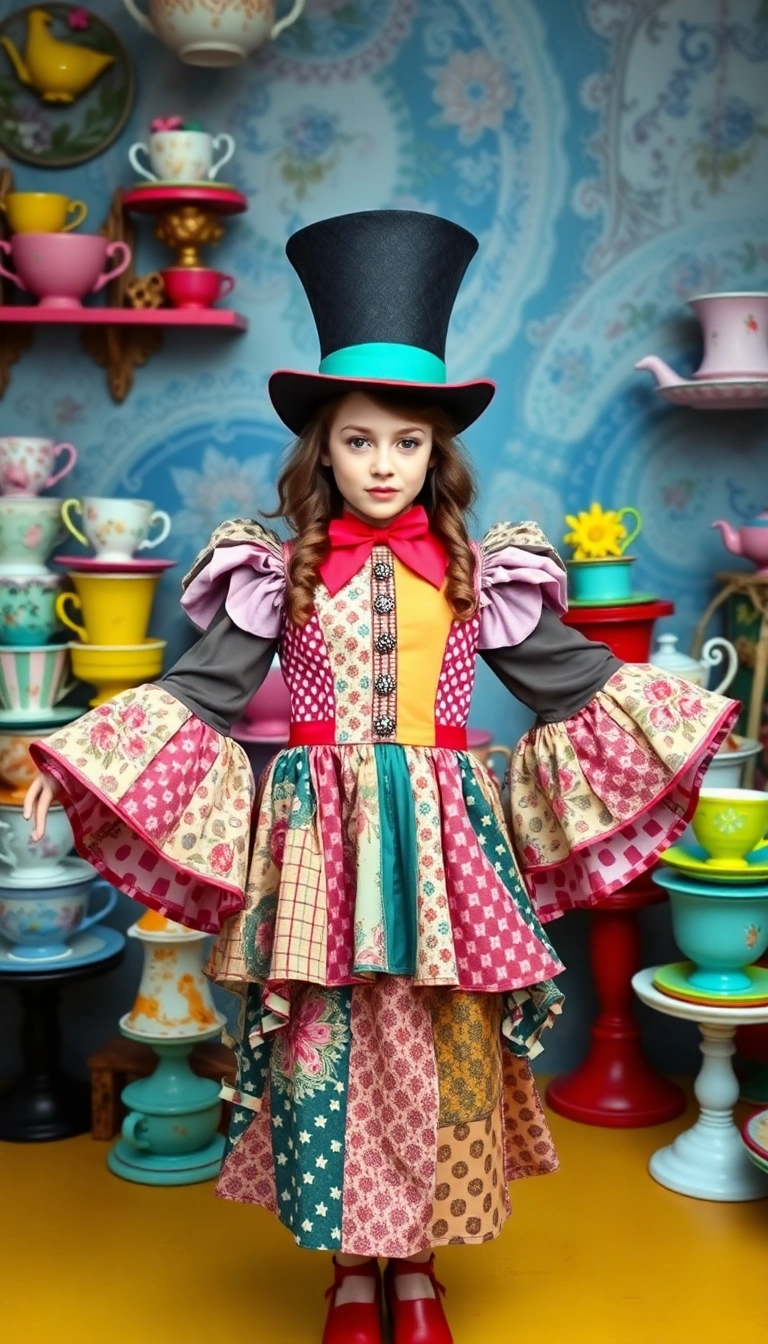 14 Eye-Catching Carnival Festival Dresses That Will Turn Heads All Day! - 7. Whimsical Mad Hatter Dress