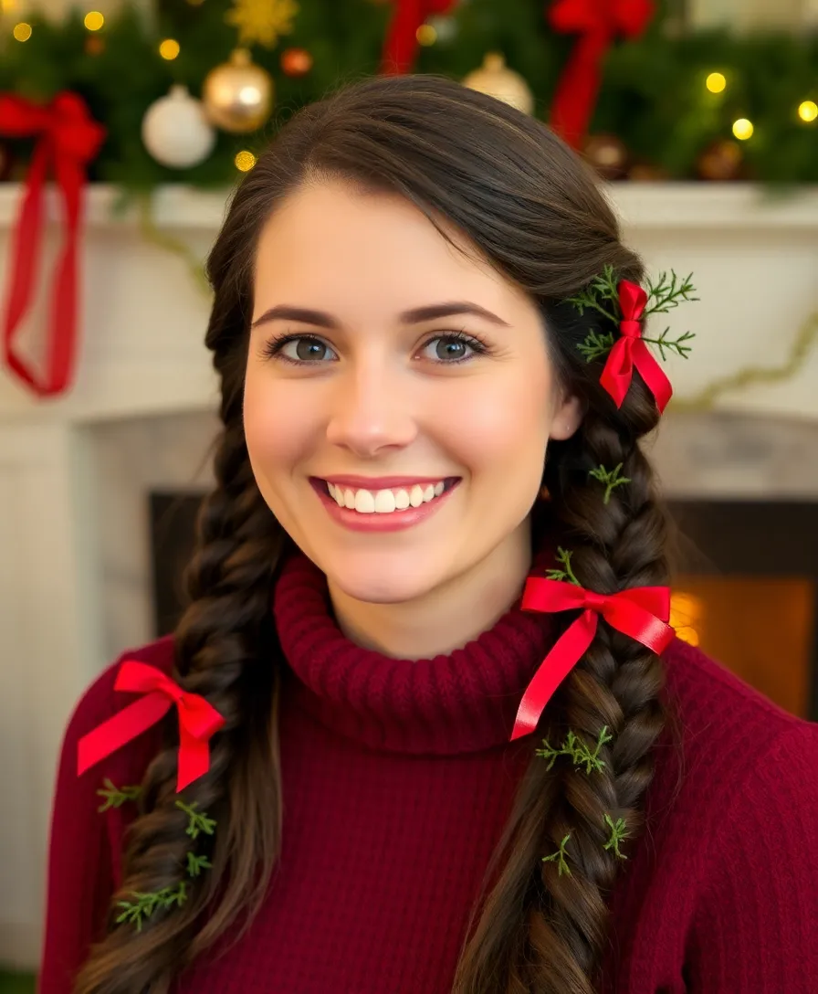 10 Whoville Hair Styles That'll Make Your Holiday Season Extra Festive (You Won't Believe #5!) - 7. The Merry Mistletoe Braids