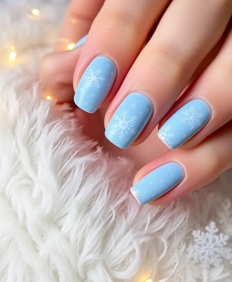 21 Festive Winter Nails 2024 Styles That Will Light Up Your Holiday Season! - 1. Snowy Wonderland