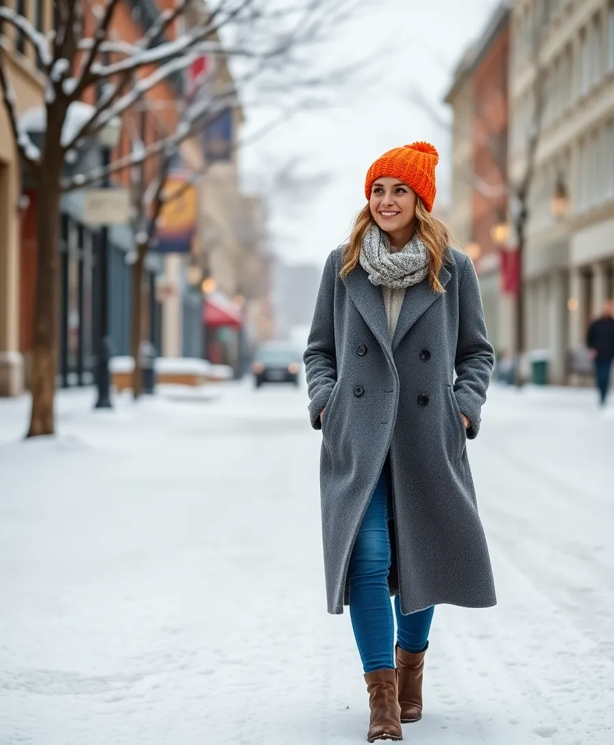 17 January Outfits for Women That'll Keep You Stylish and Cozy (You Won't Believe #9!) - 11. Knit Beanie with a Long Wool Coat