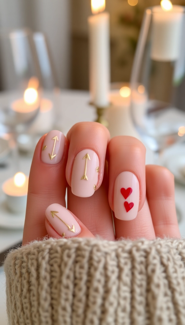 22 Adorable Valentine's Nail Designs That Will Make You Fall in Love! (You Won't Believe #15!) - 4. Cupid's Arrow