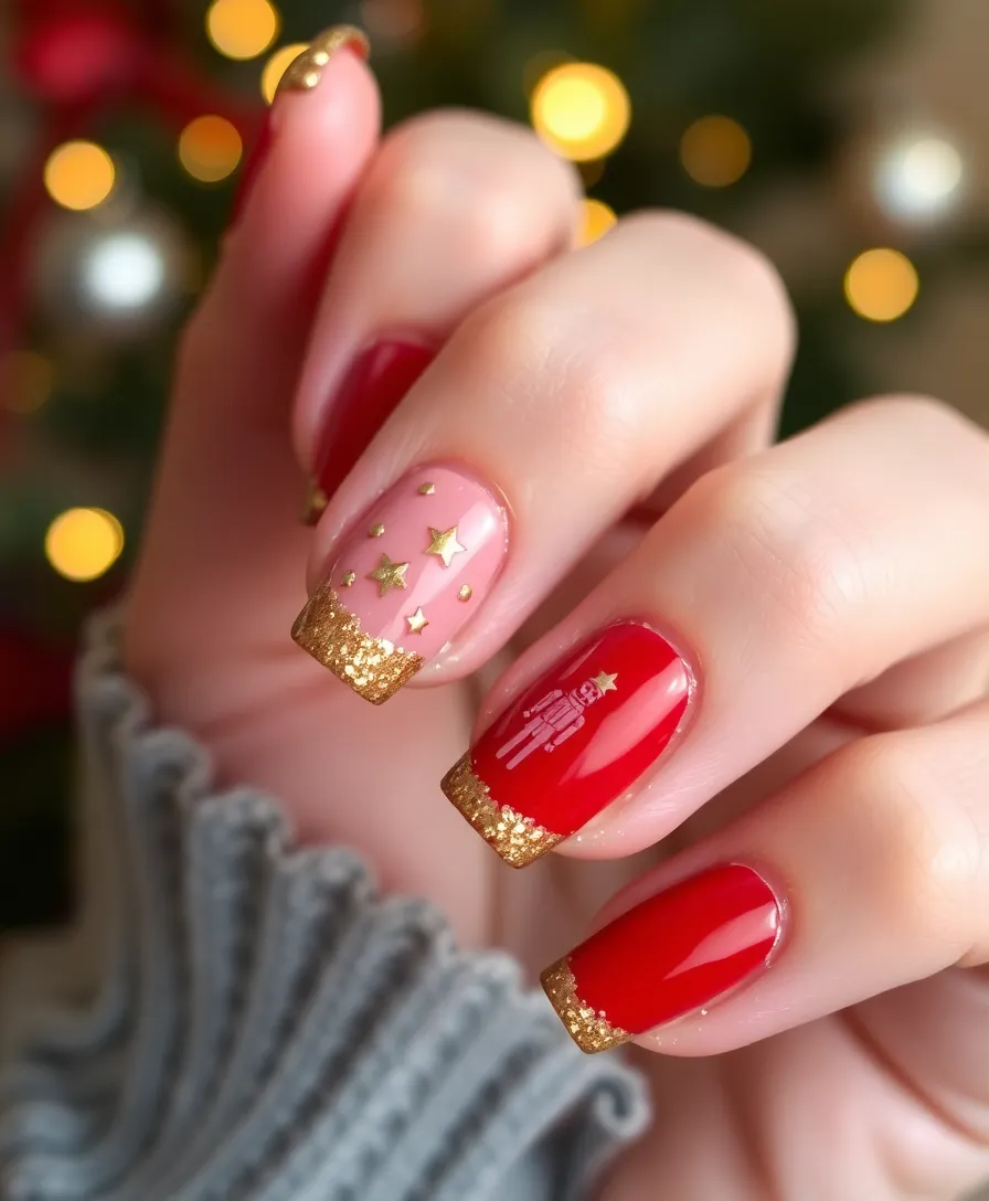 18 Jaw-Dropping Nutcracker Nails Ideas You Need to Try This Winter (You Won't Believe #7!) - 1. Classic Nutcracker Red and Gold