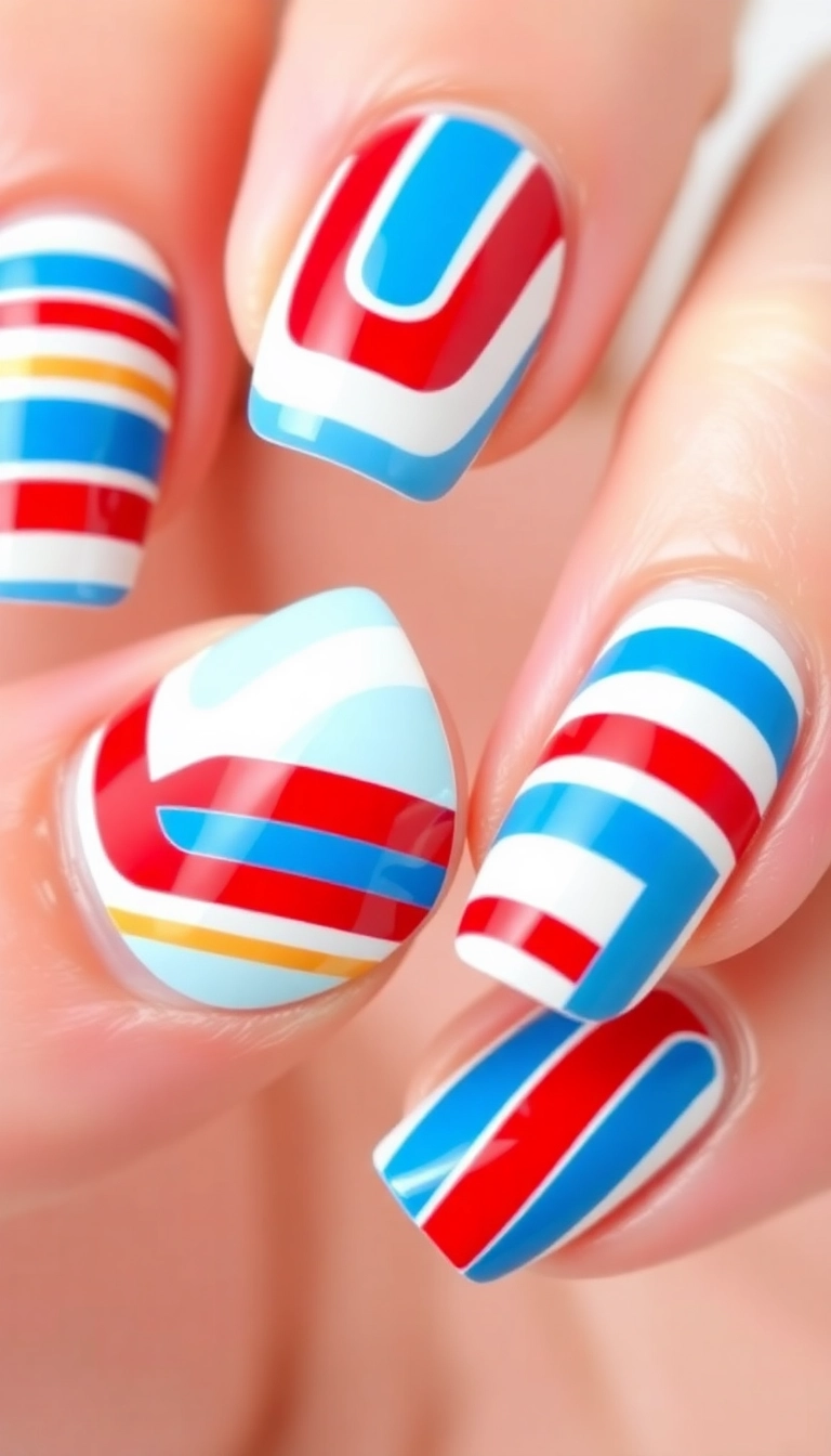 21 Easy New Year Nail Art Ideas That Anyone Can Master! - 17. Bold Stripes