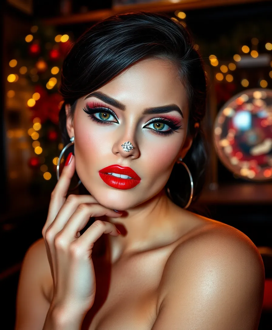 12 Creative Rudolph Makeup Looks That Will Steal the Show (Get Ready for Compliments!) - 6. Bold Rudolph Statement