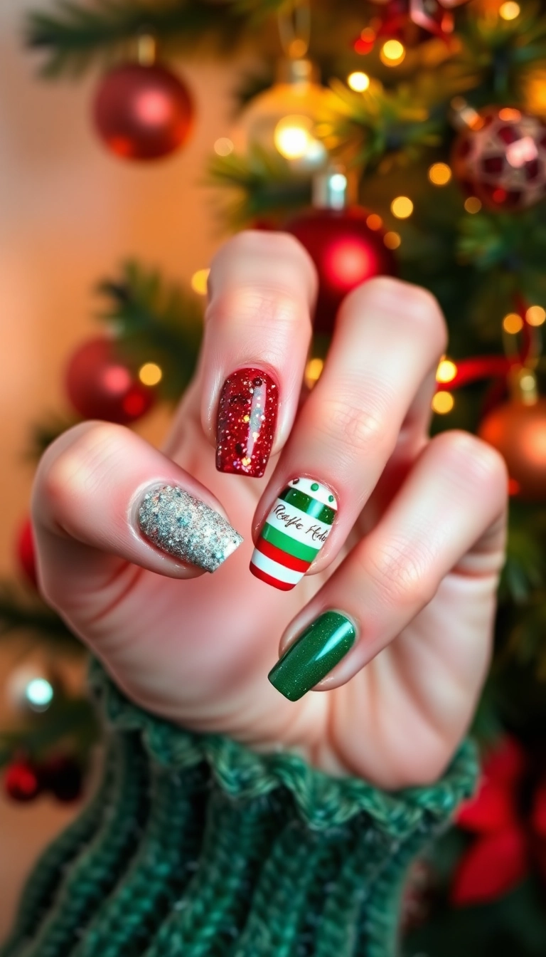 20 Fun Winter Nail Designs That Will Make You Want to Show Off Your Hands! - 11. Holiday Ornaments