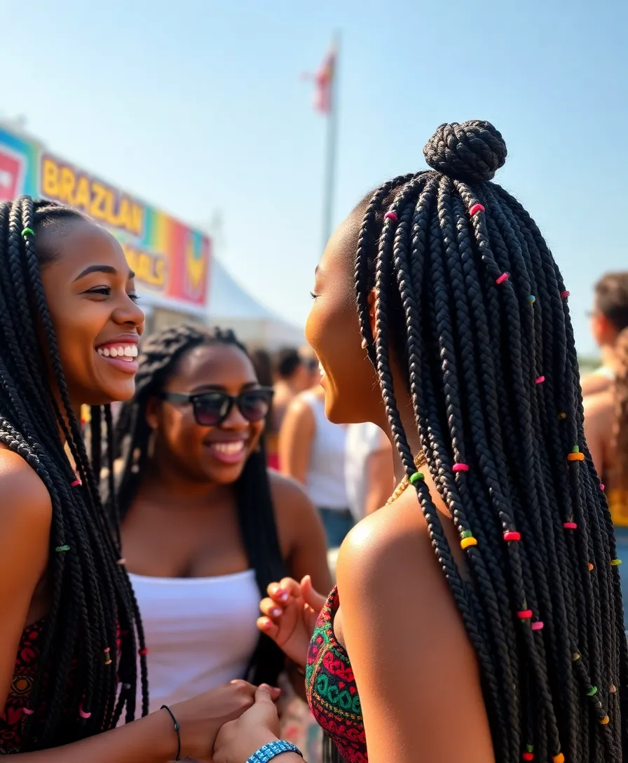 19 Cultural Exotic Hairstyles to Celebrate Your Roots (In Love with #10!) - 4. Brazilian Box Braids – Bold and Beautiful