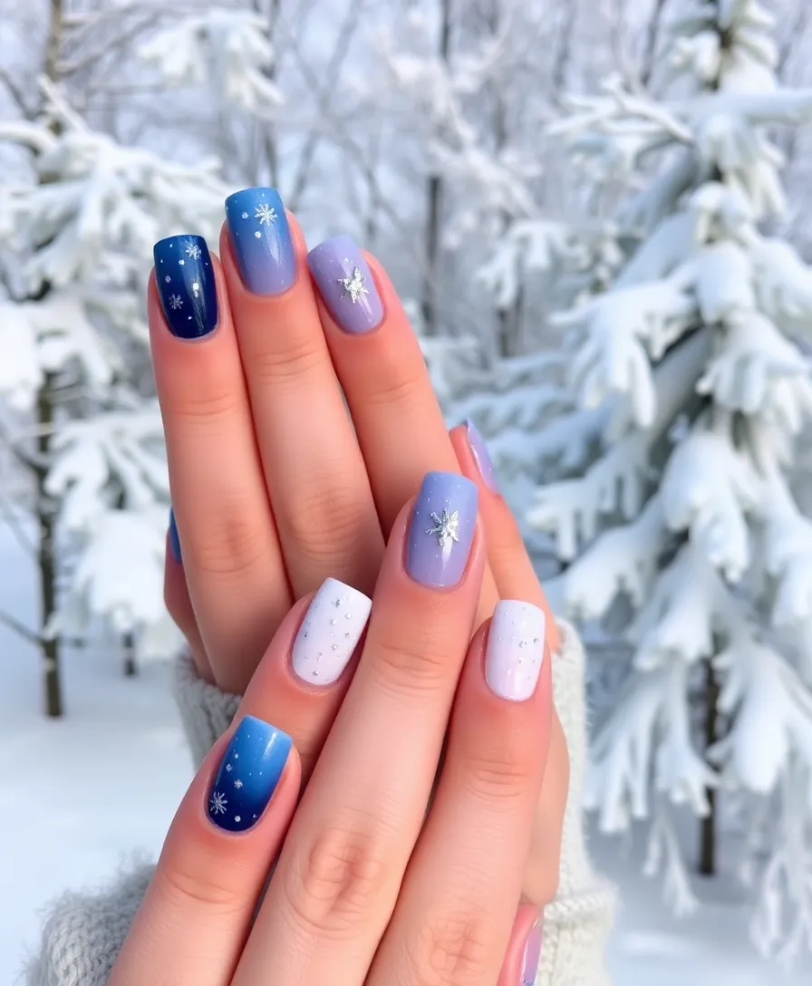 15 Stunning January Nail Designs to Rock This Winter (You Won't Believe #7!) - 2. Winter Wonderland Ombre