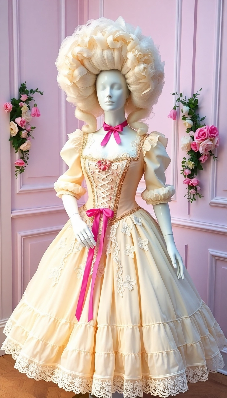 15 Jaw-Dropping Rococo Costumes That Will Steal the Show (Don’t Miss #8!) - 3. The Whimsical Marie Antoinette Ensemble