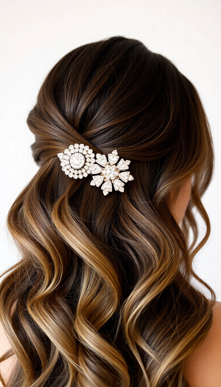 22 Adorable Hair Accessories to Elevate Your Valentine's Day Hairstyle Game! - 12. Rhinestone Barrettes