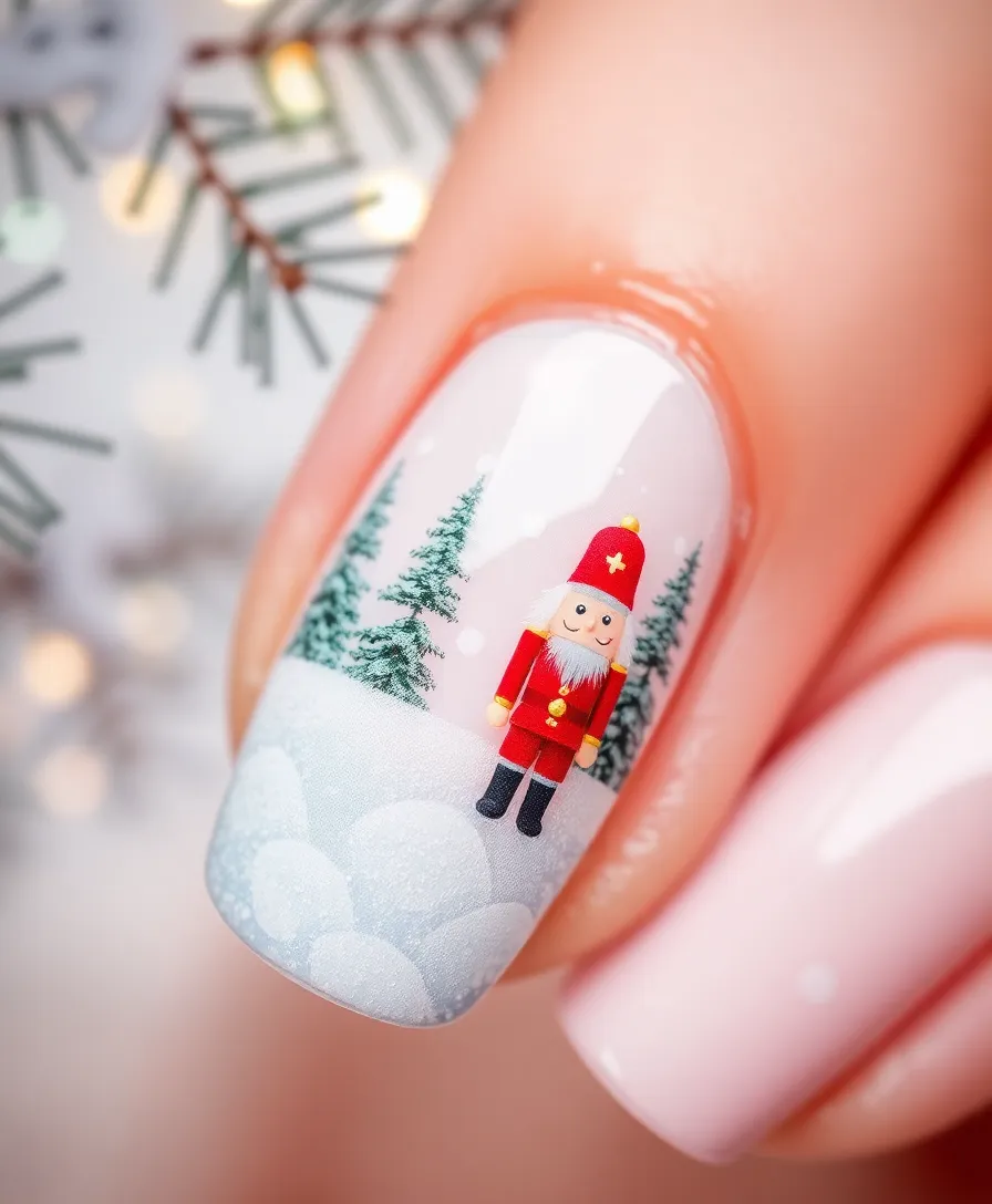 18 Jaw-Dropping Nutcracker Nails Ideas You Need to Try This Winter (You Won't Believe #7!) - 15. Nutcracker and Winter Wonderland