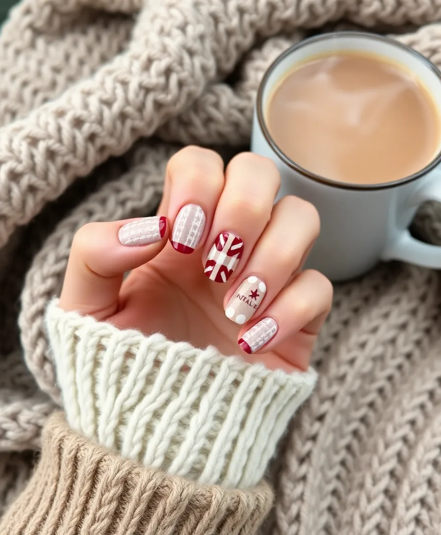 16 DIY January Nail Ideas That Are So Easy, You'll Want to Try Them All! - 2. Cozy Sweater Patterns