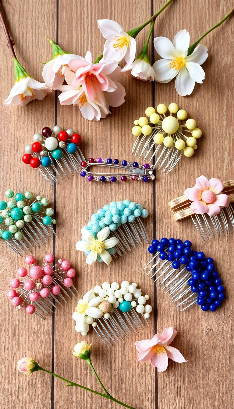 22 Adorable Hair Accessories to Elevate Your Valentine's Day Hairstyle Game! - 8. Beaded Hair Accessories