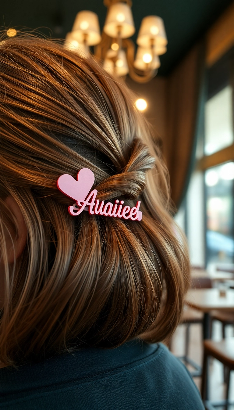 22 Adorable Hair Accessories to Elevate Your Valentine's Day Hairstyle Game! - 18. Personalized Hair Accessories