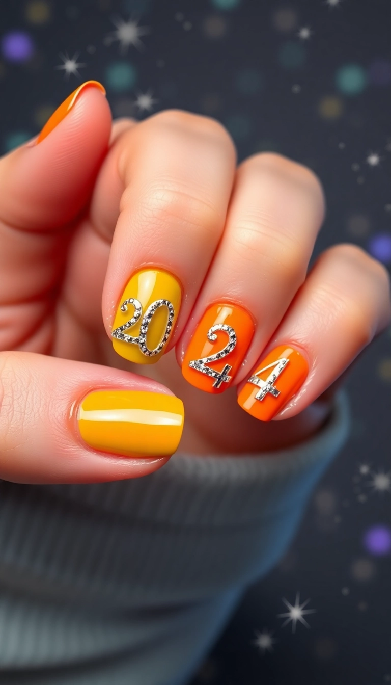 21 Easy New Year Nail Art Ideas That Anyone Can Master! - 13. 2024 Theme