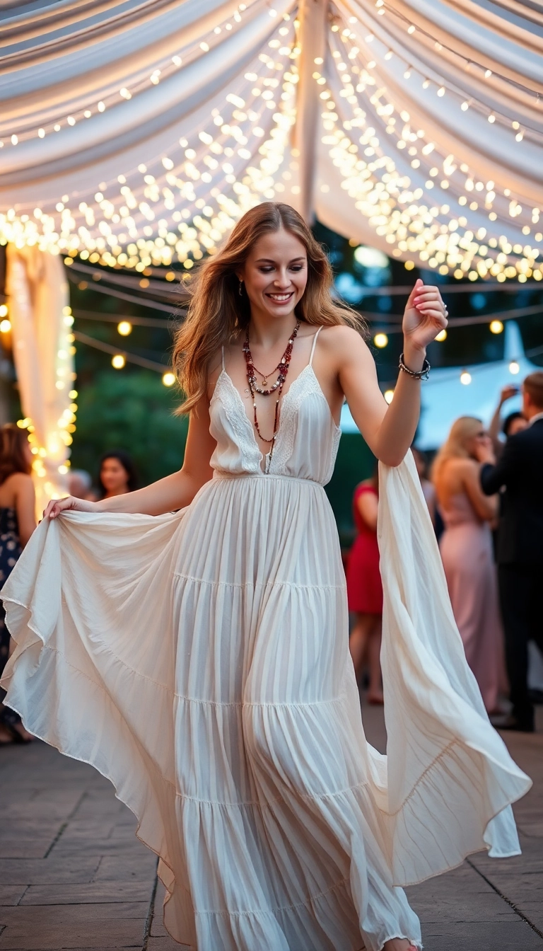 10 Stunning New Year Look Outfits for 2024 That'll Make You the Star of the Party! - 10. Bohemian-Inspired Maxi Dress