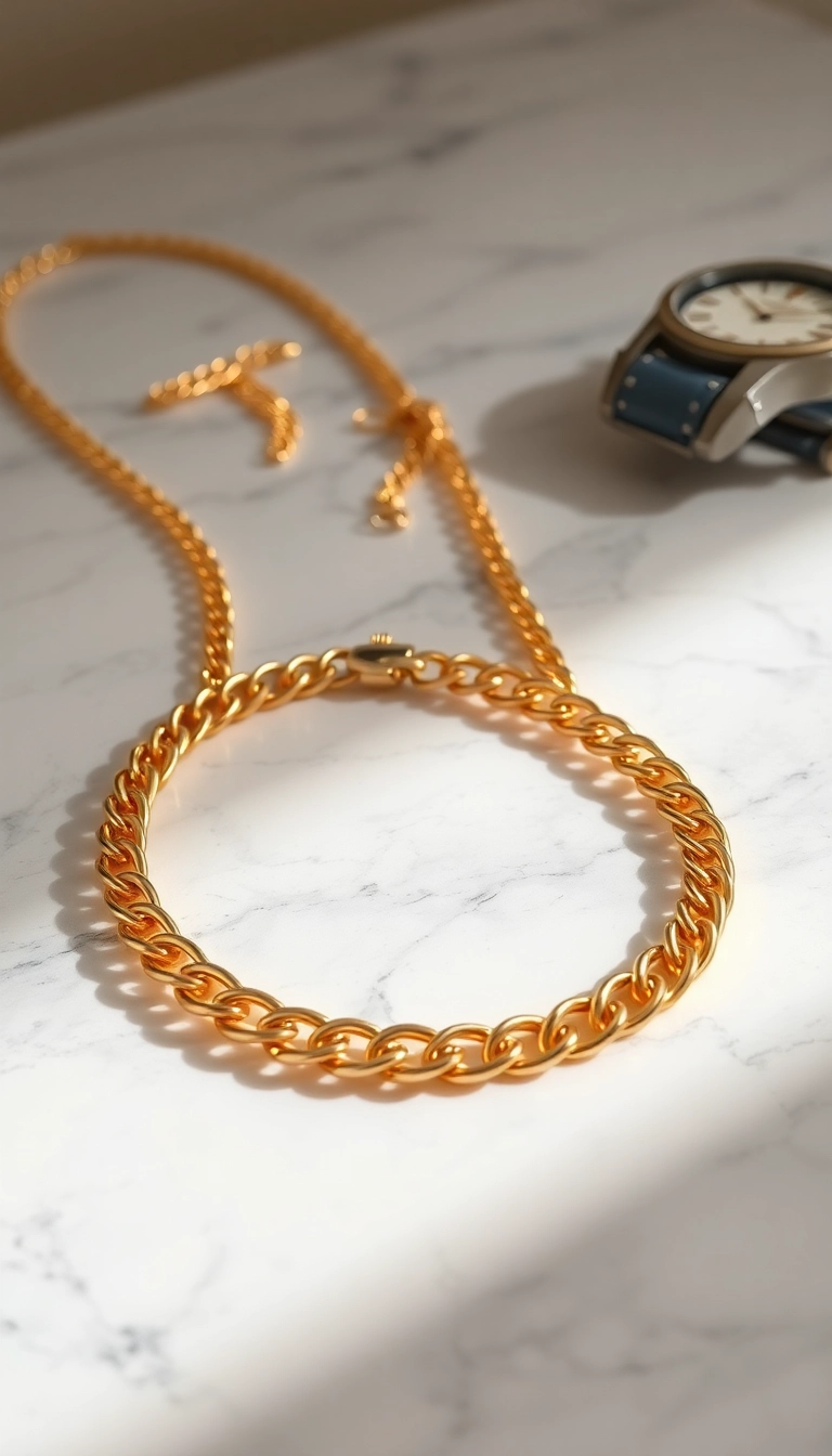 22 Modern Gold Necklaces That Are Taking Over Fashion (Get Ready for #10!) - 12. The Chunky Gold Bracelet Necklace