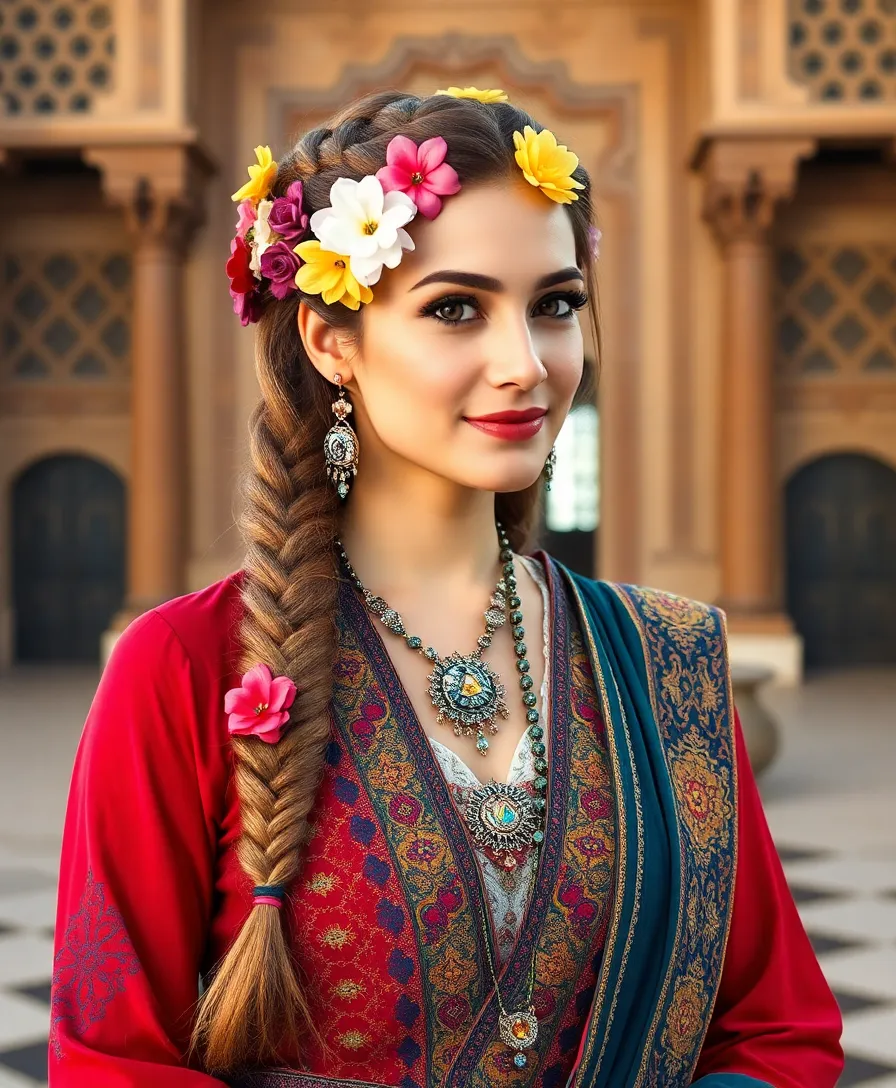 19 Cultural Exotic Hairstyles to Celebrate Your Roots (In Love with #10!) - 8. Persian Braids – The Art of Intricacy