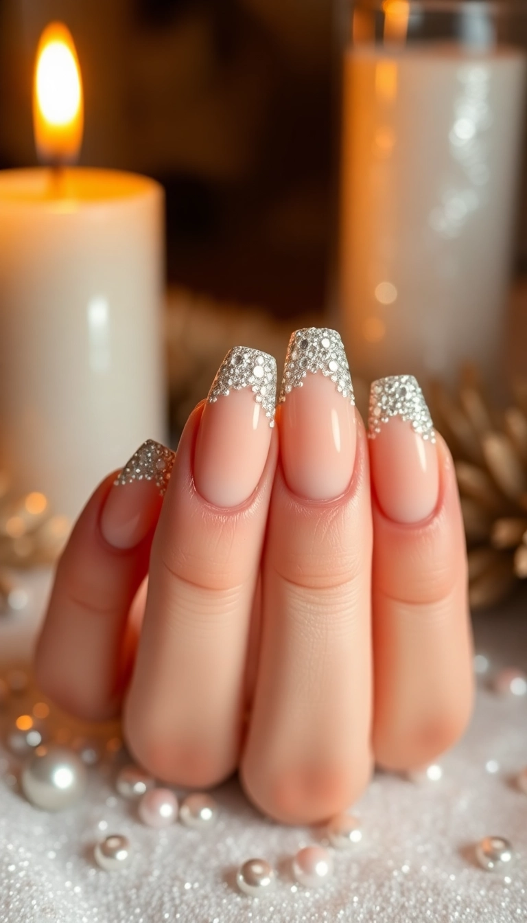 12 Winter Almond Nail Designs You Won't Believe Are So Easy to Create! - 4. Glittering Silver Tips