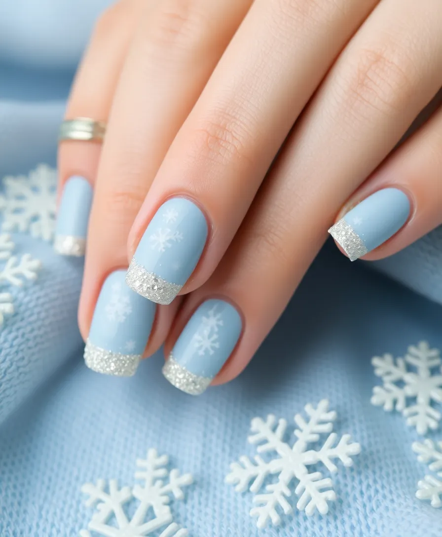 16 DIY January Nail Ideas That Are So Easy, You'll Want to Try Them All! - 1. Snowy Wonderland