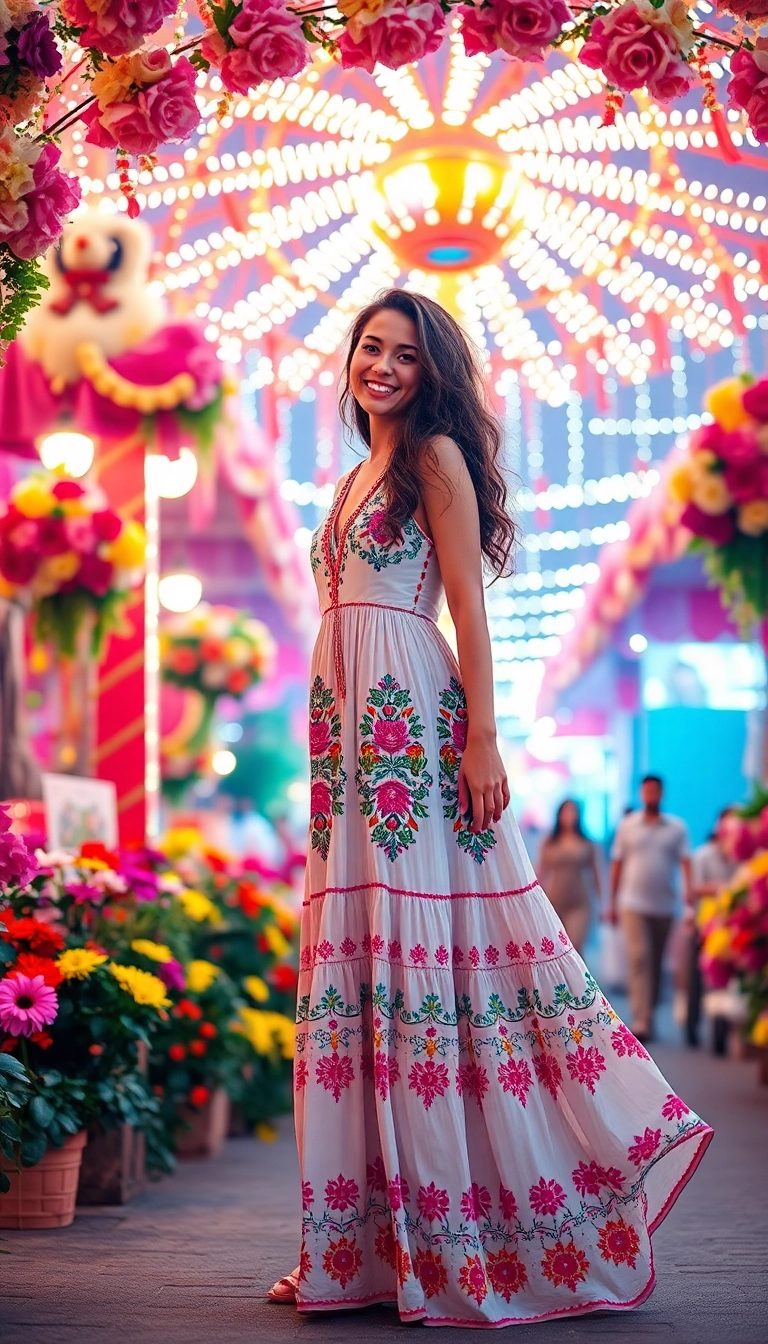 14 Eye-Catching Carnival Festival Dresses That Will Turn Heads All Day! - 11. Bohemian Spirit Dress