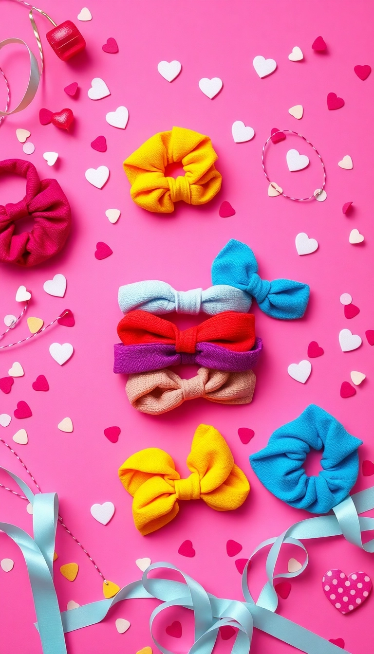 22 Adorable Hair Accessories to Elevate Your Valentine's Day Hairstyle Game! - 15. Colorful Hair Ties