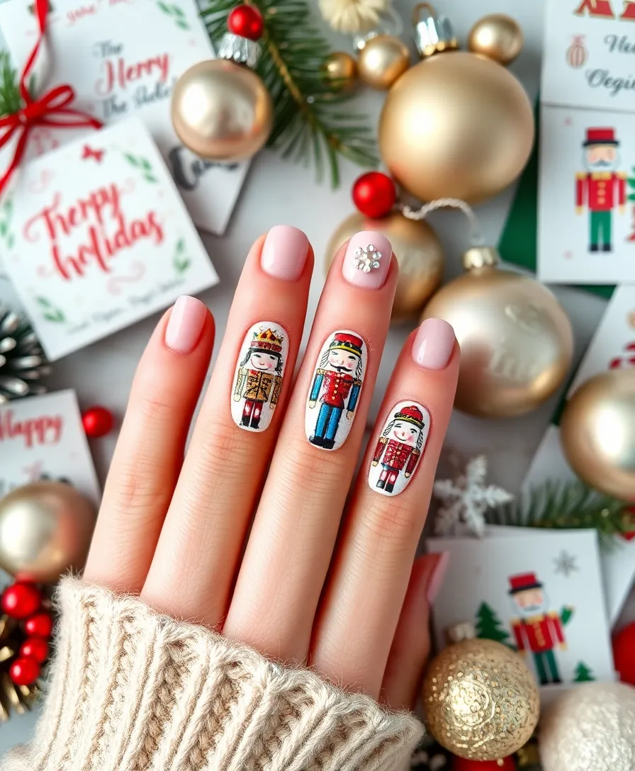 18 Jaw-Dropping Nutcracker Nails Ideas You Need to Try This Winter (You Won't Believe #7!) - 18. Nutcracker and Holiday Wishes