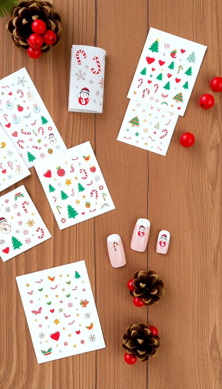 12 Must-Have Christmas Nail Accessories for a Festive Touch! - 2. Festive Nail Stickers