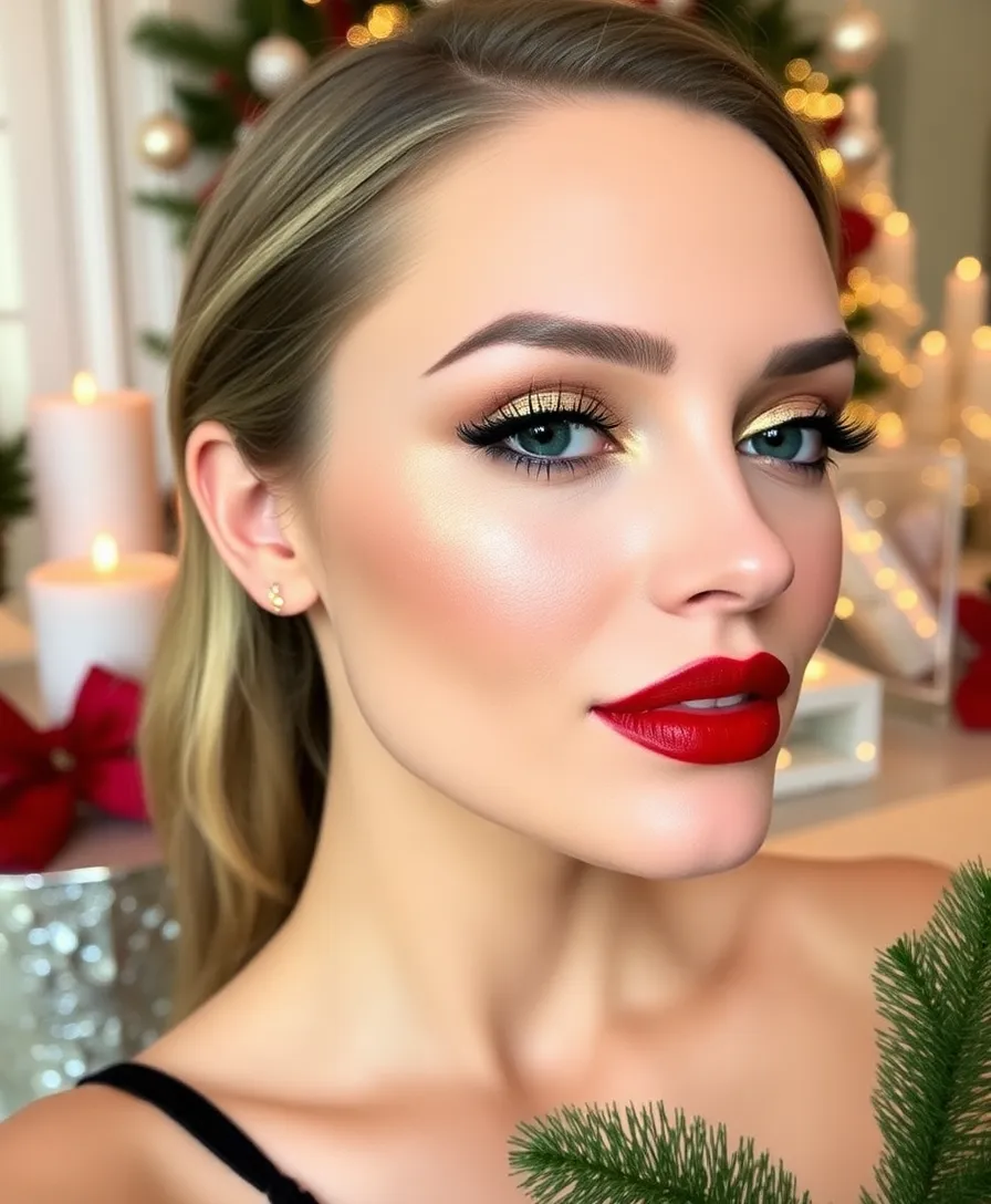 12 Creative Rudolph Makeup Looks That Will Steal the Show (Get Ready for Compliments!) - 9. Elegant Rudolph Expression