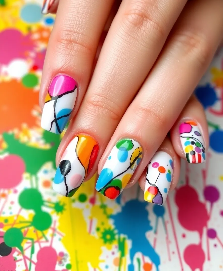 16 DIY January Nail Ideas That Are So Easy, You'll Want to Try Them All! - 15. Abstract Art