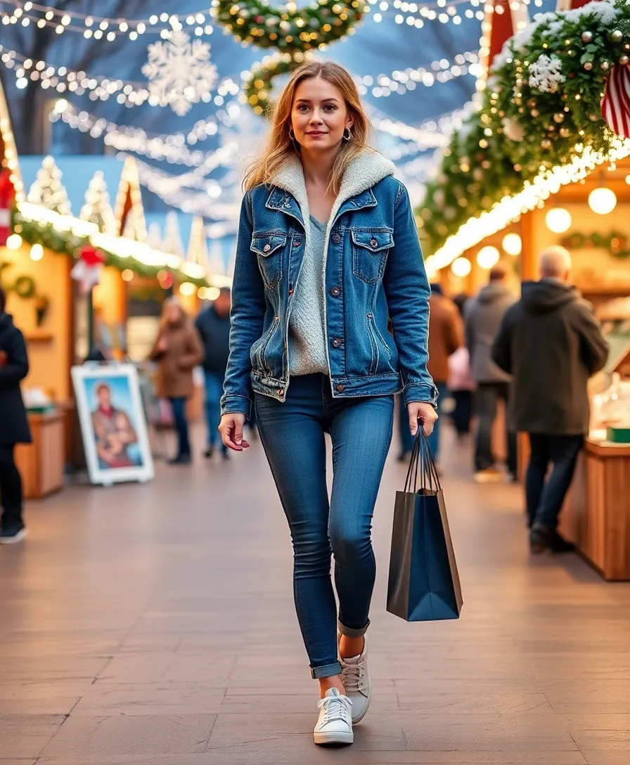 17 January Outfits for Women That'll Keep You Stylish and Cozy (You Won't Believe #9!) - 7. Denim Jacket with a Fleece Hoodie