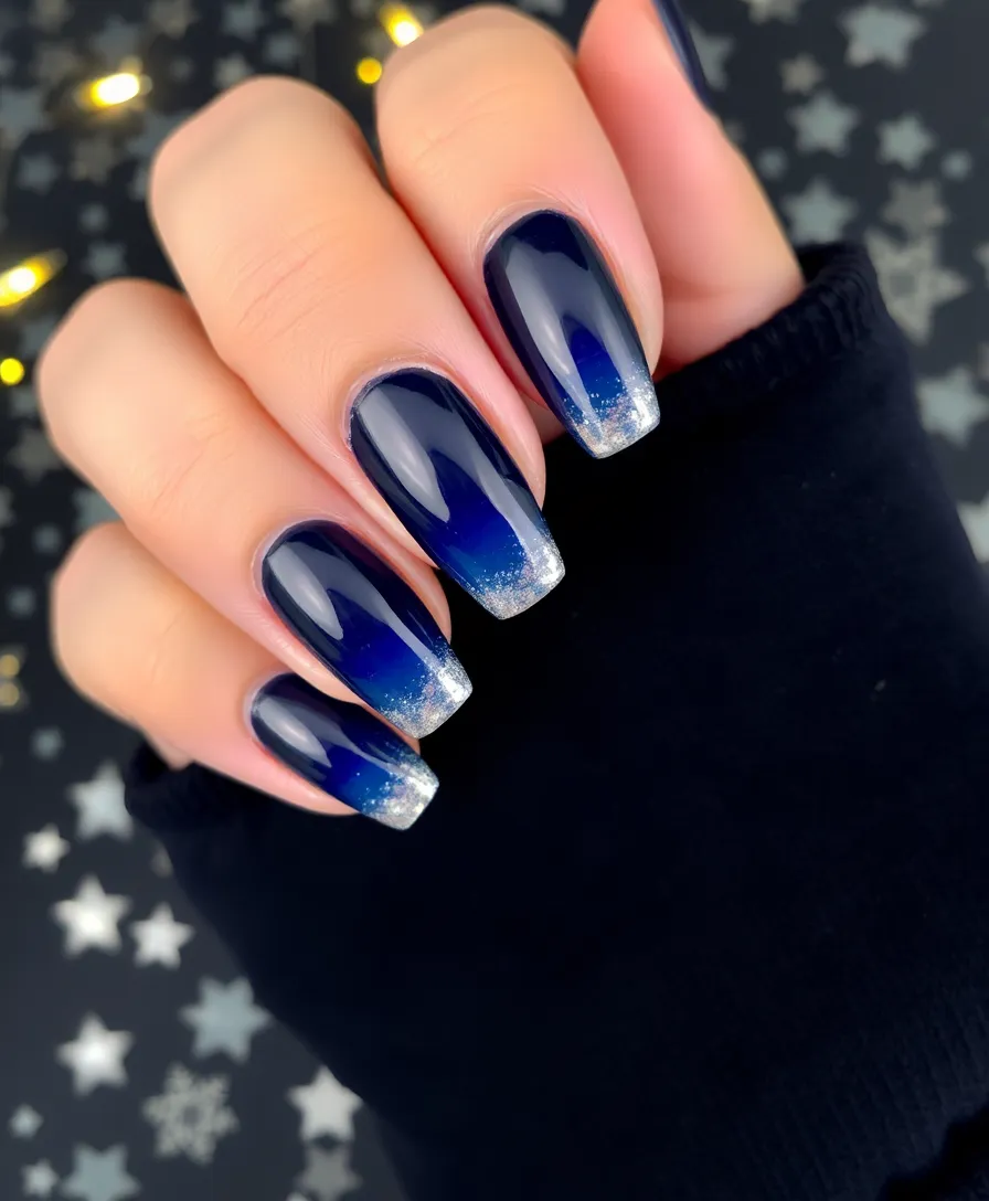 21 Festive Winter Nails 2024 Styles That Will Light Up Your Holiday Season! - 3. Winter Wonderland Ombre