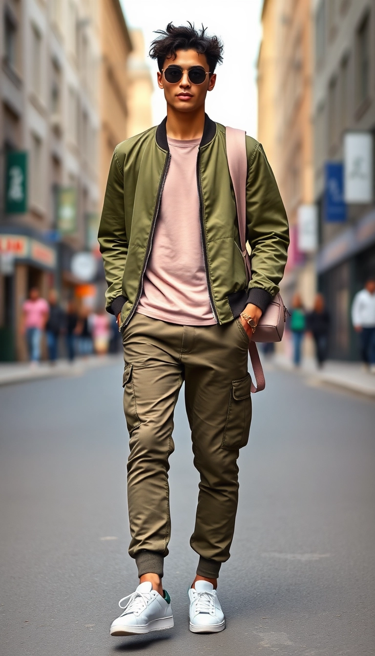 16 Bold Streetwear Color Combos That Will Make You Stand Out in a Crowd! (#3 Is a Jaw-Dropper!) - 10. Olive Green and Dusty Pink: A Soft Contrast