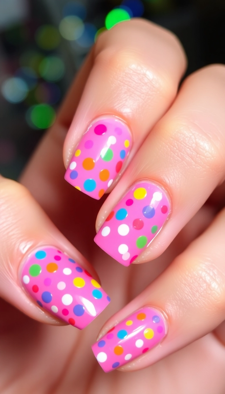 21 Easy New Year Nail Art Ideas That Anyone Can Master! - 7. Confetti Party