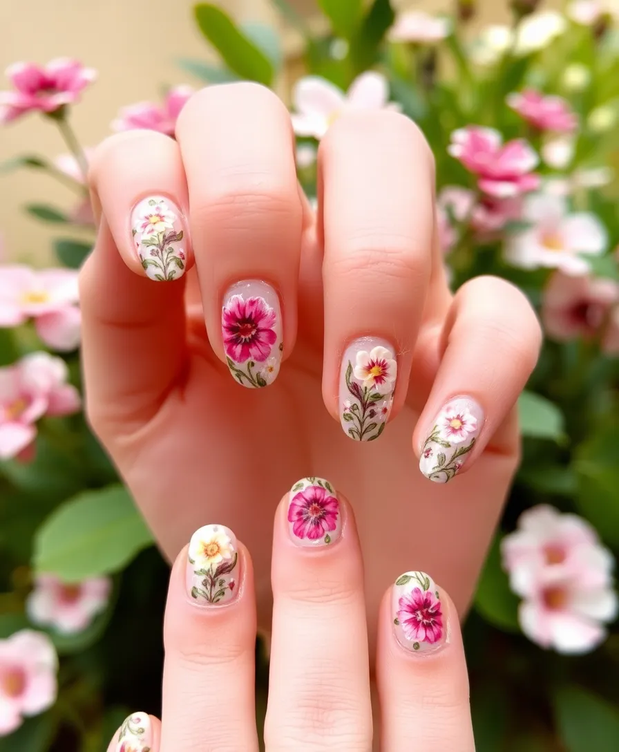 15 Stunning Wedding Nail Ideas for Bridesmaids That Will Steal the Show! - 4. Floral Nail Art