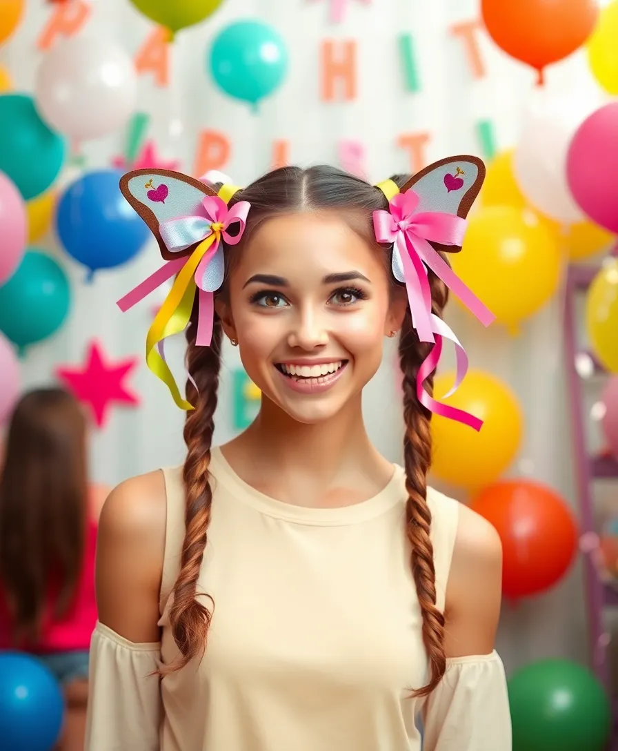 20 Gorgeous Butterfly Hairstyles for Weddings and Special Events (Wait Until You See #10!) - 9. Playful Butterfly Pigtails