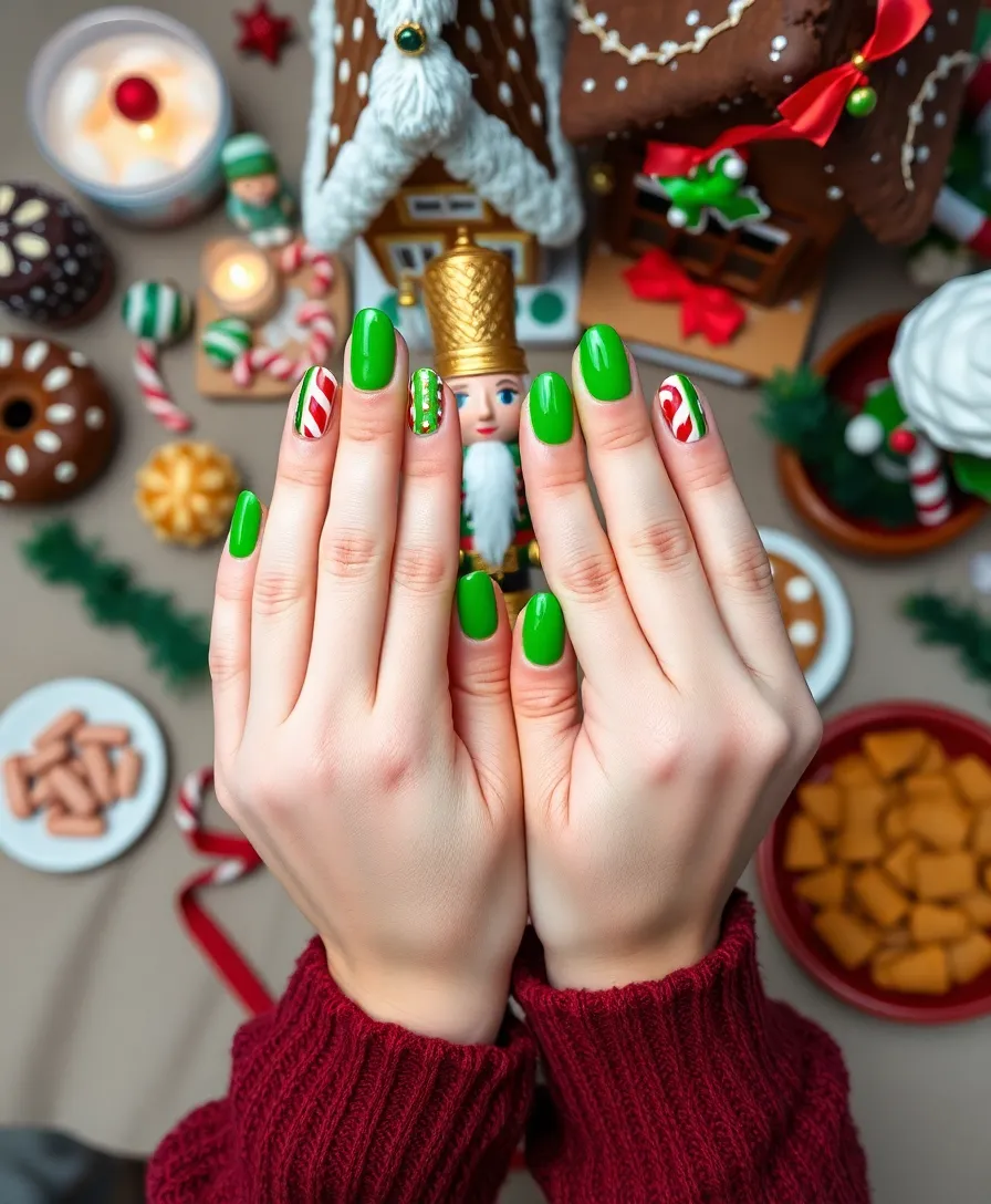 18 Jaw-Dropping Nutcracker Nails Ideas You Need to Try This Winter (You Won't Believe #7!) - 5. Nutcracker and Candy Canes