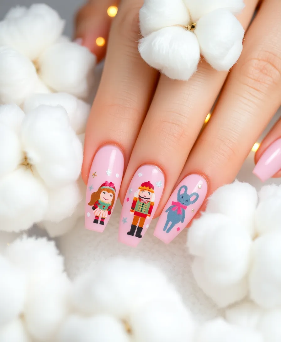 18 Jaw-Dropping Nutcracker Nails Ideas You Need to Try This Winter (You Won't Believe #7!) - 7. Pastel Nutcracker Dream