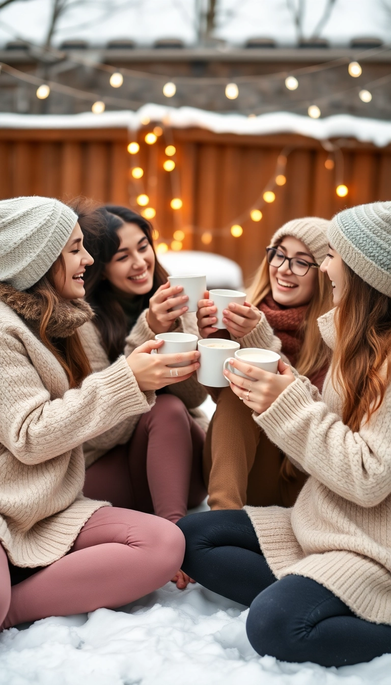 14 Family Winter Photoshoot Outfits That'll Make Your Holiday Cards Stand Out! - 10. Chic Fleece and Leggings