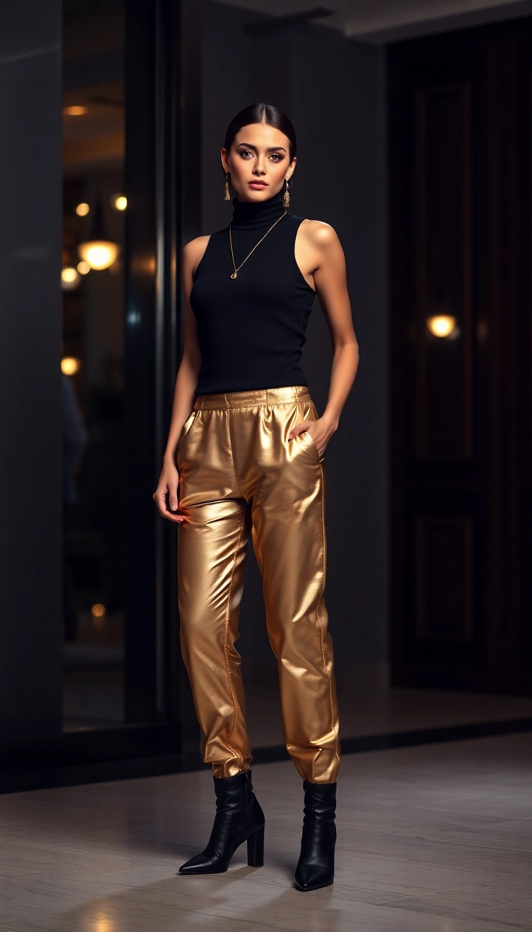 16 Bold Streetwear Color Combos That Will Make You Stand Out in a Crowd! (#3 Is a Jaw-Dropper!) - 15. Black and Gold: A Luxe Contrast