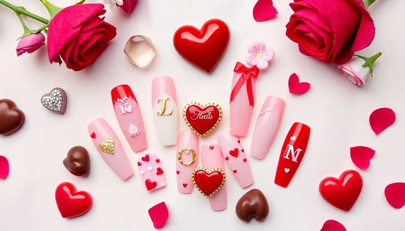 20 Trendy Valentine's Nails with Initials You Need to Try This Year!