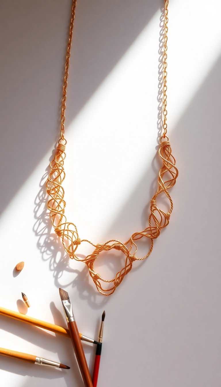 22 Modern Gold Necklaces That Are Taking Over Fashion (Get Ready for #10!) - 18. Textured Gold Wire Necklaces