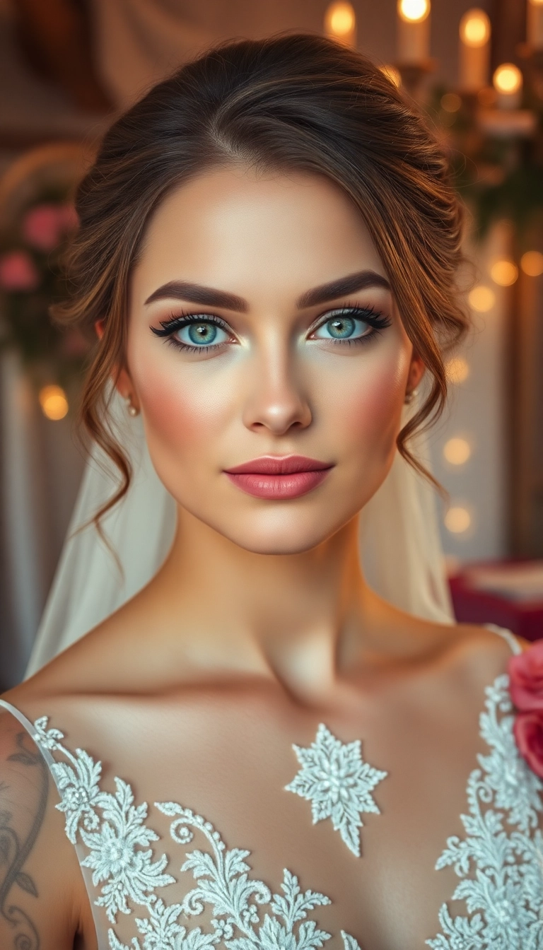 14 Stunning Bridal Doll Makeup Ideas That Will Leave You Breathless! - 3. Romantic Rose Glow