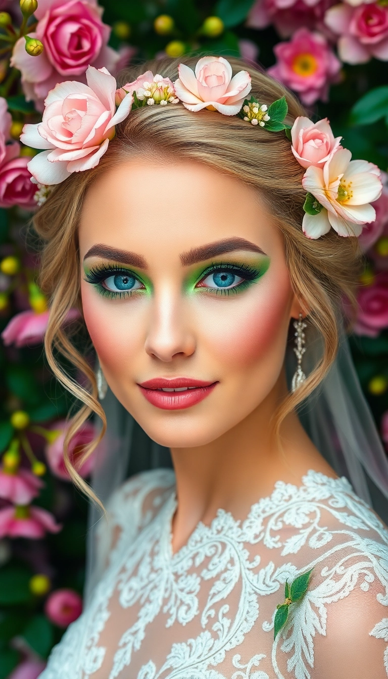 14 Stunning Bridal Doll Makeup Ideas That Will Leave You Breathless! - 11. Enchanted Garden