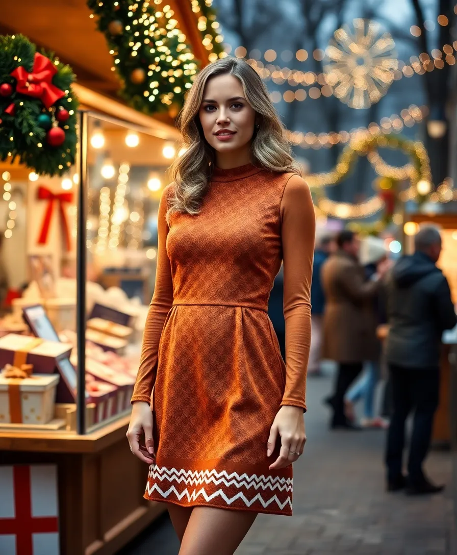 11 Gingerbread-Inspired Outfits That Will Spice Up Your Holiday Celebrations! - 6. Gingerbread Color Palette Dress