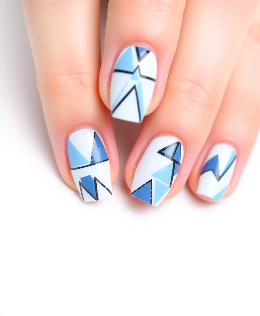 15 Stunning January Nail Designs to Rock This Winter (You Won't Believe #7!) - 10. Geometric Winter Patterns