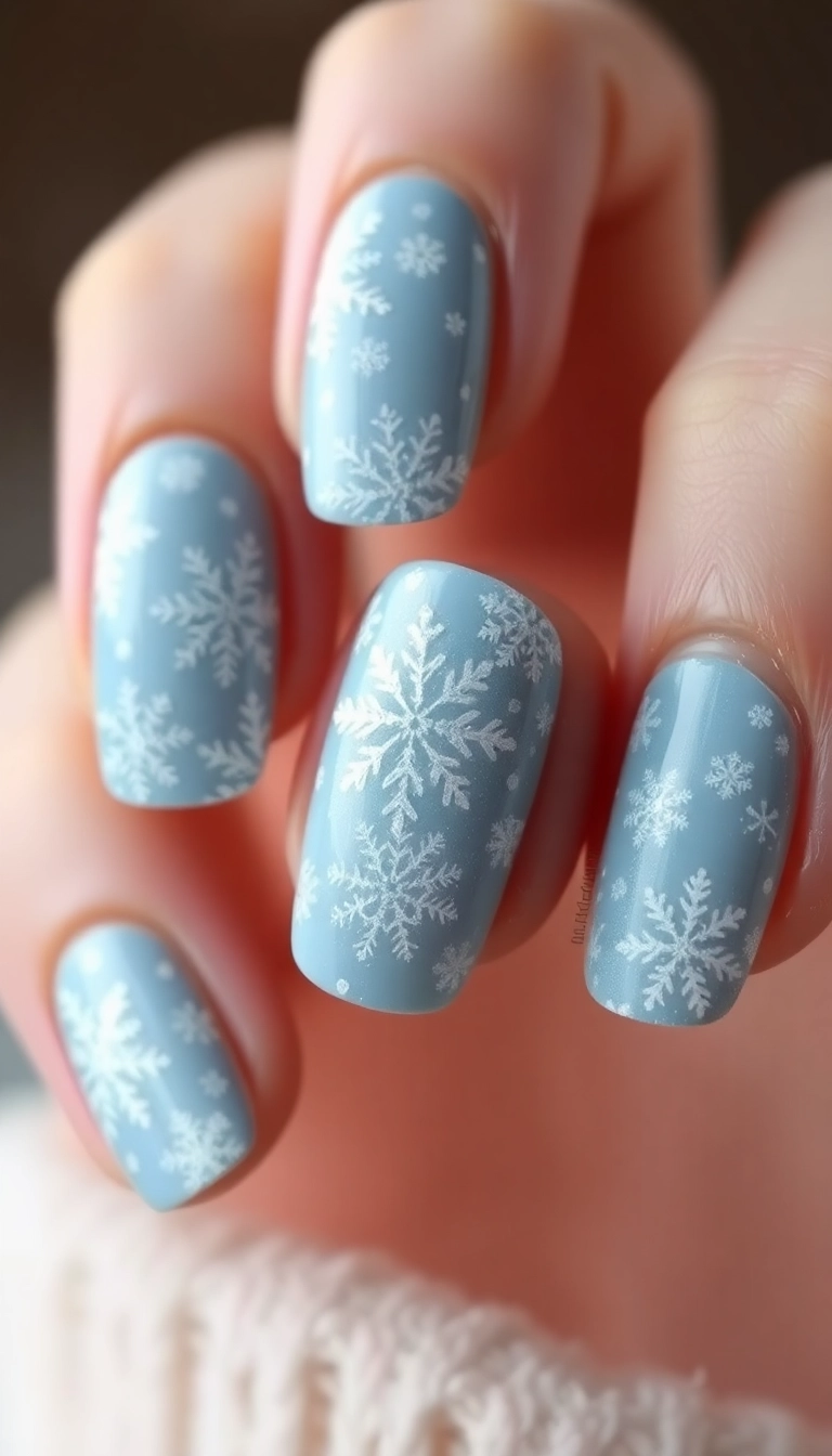 21 Easy New Year Nail Art Ideas That Anyone Can Master! - 16. Sparkling Snowflakes