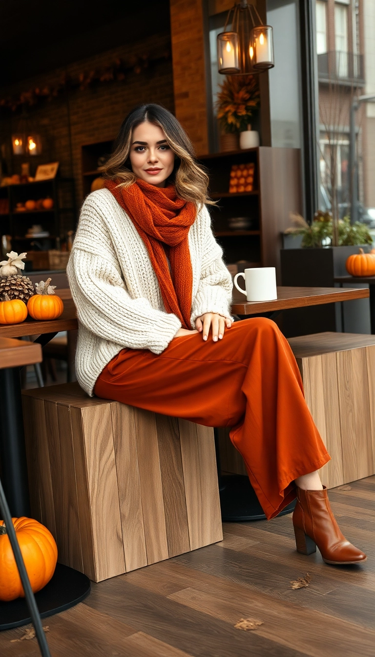 16 Bold Streetwear Color Combos That Will Make You Stand Out in a Crowd! (#3 Is a Jaw-Dropper!) - 16. Cream and Rust: A Warm Autumn Palette