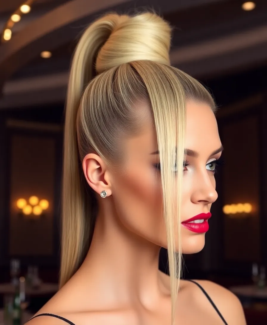 14 Glamorous Lace Frontal Hairstyles for Special Events That Will Wow Everyone (Don't Miss #3!) - 2. Sleek High Ponytail