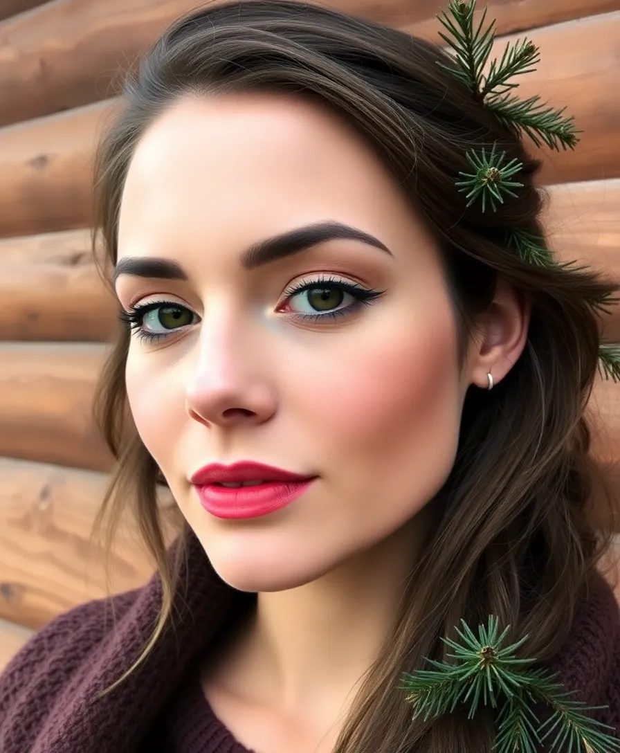 12 Creative Rudolph Makeup Looks That Will Steal the Show (Get Ready for Compliments!) - 10. Cozy Cabin Rudolph