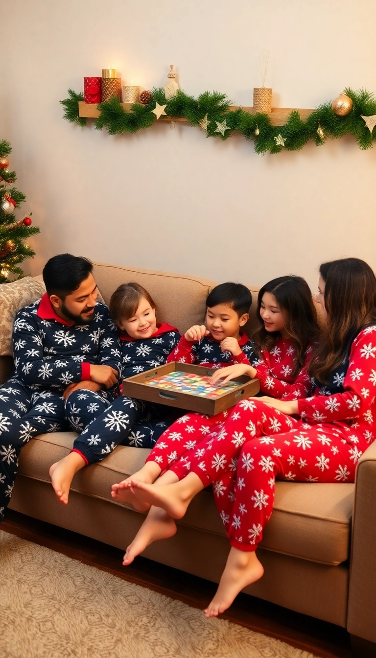 14 Family Winter Photoshoot Outfits That'll Make Your Holiday Cards Stand Out! - 4. Matching Pajama Sets